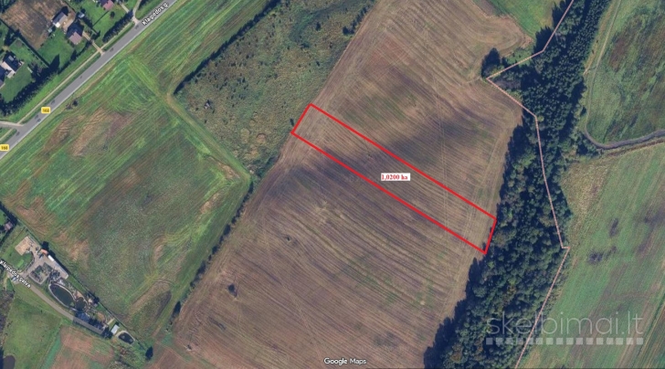 Parduodamas pigiai geroje vietoje 1,0200 ha žemės sklypas