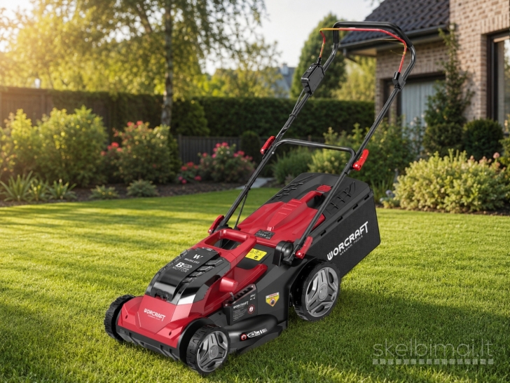Akumuliatorinė vejapjovė WORCRAFT 40V, 2x8Ah