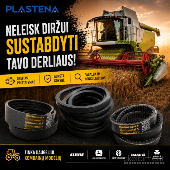 PAVARŲ DIRŽAI KOMBAINAMS/KOMBAININIAI DIRŽAI