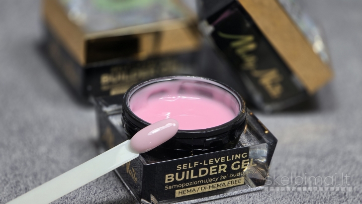 Statybinis gelis nagams Candy Pink, savaime išsilyginantis, 50g