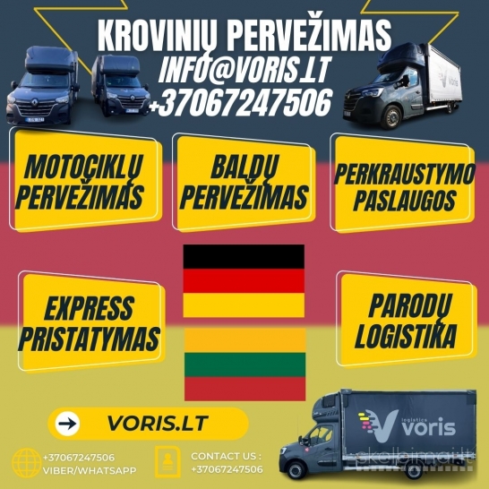 Krovinių pervežimas iš / į Vokietiją