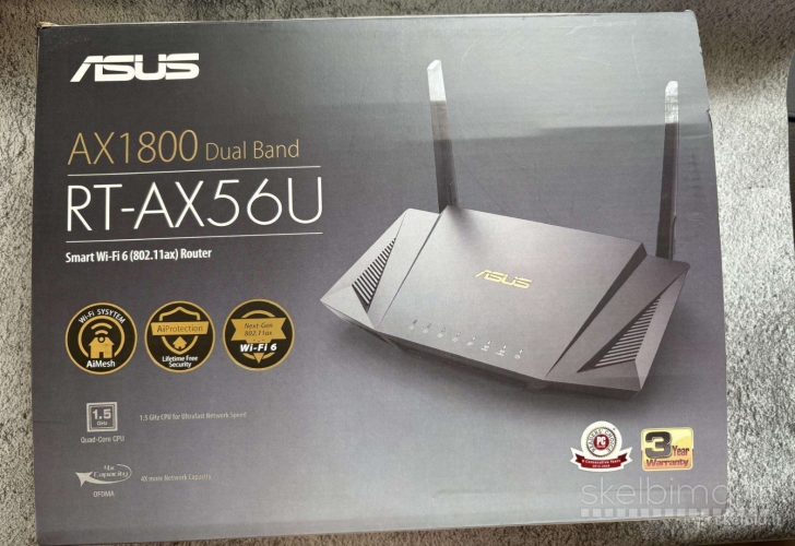 Asus RT-AX56U AX1800 Wifi 6 maršrutizatorius