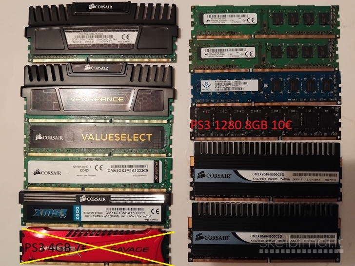 RAM SO-DIMM DDR1 DDR2; DDR3 ir HDD;CPU nešiojamam kompiuteriui