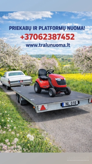 PRIEKABŲ NUOMA NUO MOTOCIKLAMS SKIRTŲ IKI ESKAVATORINIŲ www.voris.lt