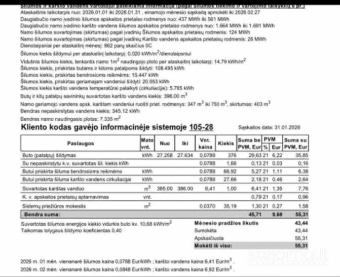 Vilnius ,Fafijoniskis 1k buto nuoma