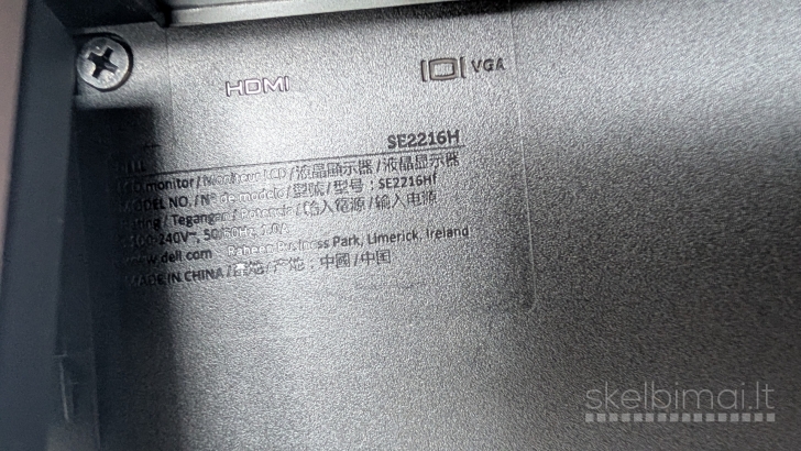 Dell SE2416, SE2216, E2216, E2216 monitoriai 22" , 24"
