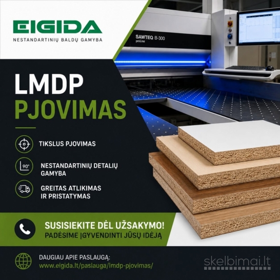 LMDP plokščių pjovimas
