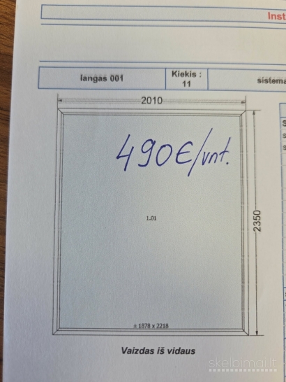 Parduodami nauji langai už savikaina