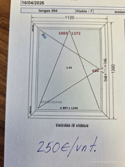 Parduodami nauji langai už savikaina