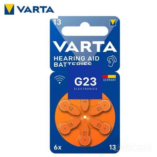 1304 A13 13 6vnt Varta baterijos elementai WWW.G23.LT