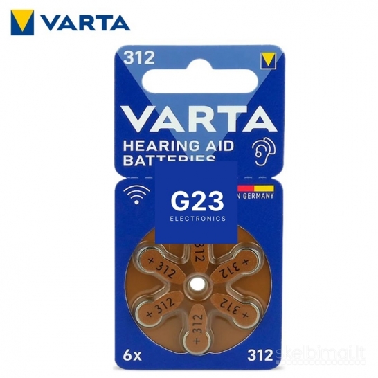 1305 A312 312 6vnt Varta baterijos elementai WWW.G23.LT
