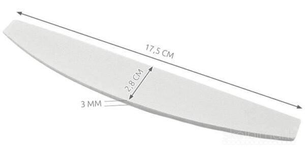Lenkta nagų dildė 100/180, šviesiai pilka
