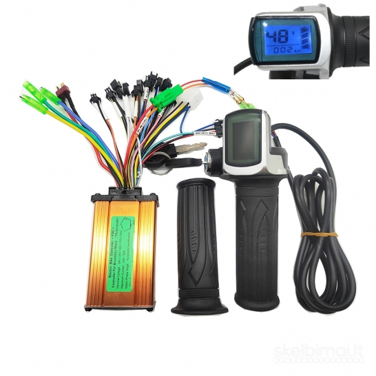 komplektas 1300w valdiklis + ekranas + greičio rankenėlė + spynelė su raktu