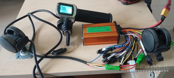 komplektas 1300w valdiklis + ekranas + greičio rankenėlė + spynelė su raktu