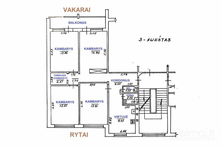 Erdvus 4 kamb. butas Dariaus ir Girėno g.