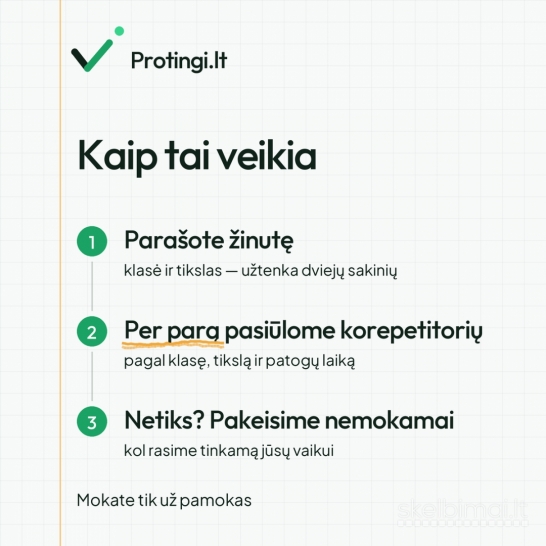 Matematikos korepetitorius per parą – Kaune arba internetu
