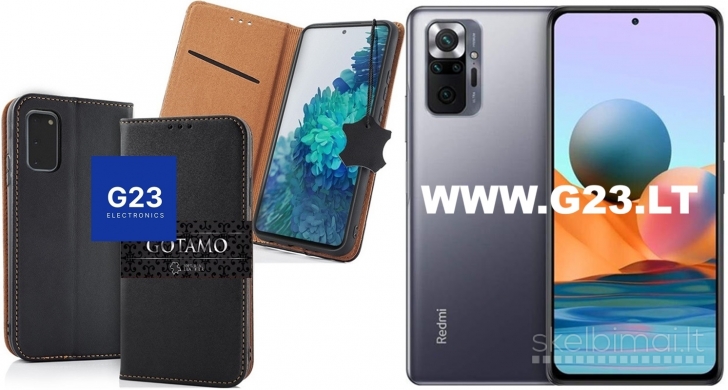 1313 Dėklas knygelė Xiaomi Redmi Note 10 Pro Gotamo Vintage natūrali oda G23.LT