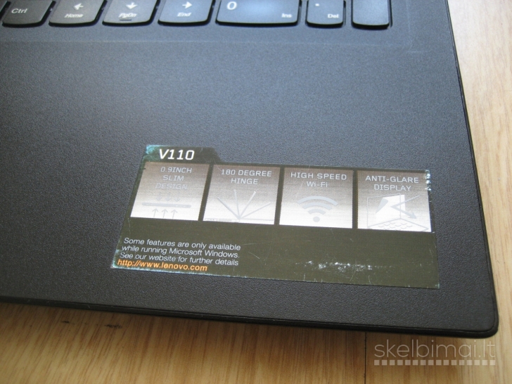 Gražus plonas Lenovo V110 i3/ 8gb/ 120gb/ 2cm stor
