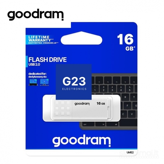 1314 Atmintinė USB raktas 16GB USB 2.0 GOODRAM UME2 WWW.G23.LT