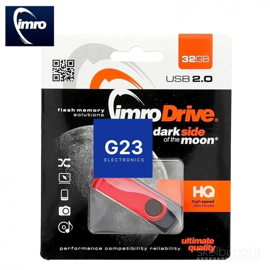 1315 Atmintinė USB raktas 32GB USB 2.0 IMRO Axis WWW.G23.LT