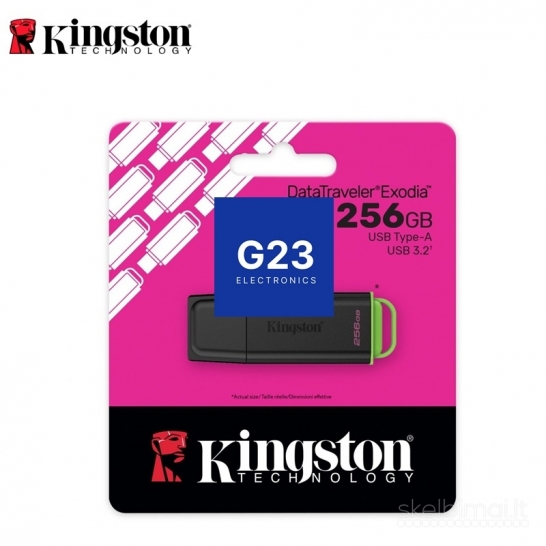 1318 Atmintinė USB raktas 256GB USB 3.2 Kingston Exodia WWW.G23.LT