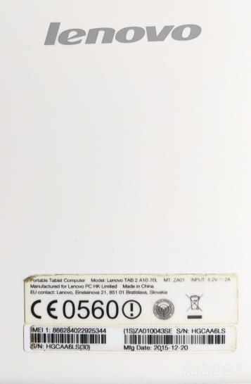 Plančetė Lenovotab 2 A10-70l 10" 8vnt. remontams