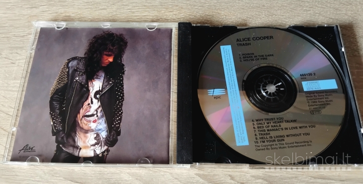 CD diskai Alice Cooper Nirvana Gnr Roxette