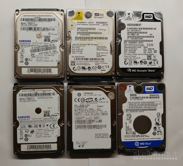 HDD sata 640gb 500gb 320gb geros būklės tested