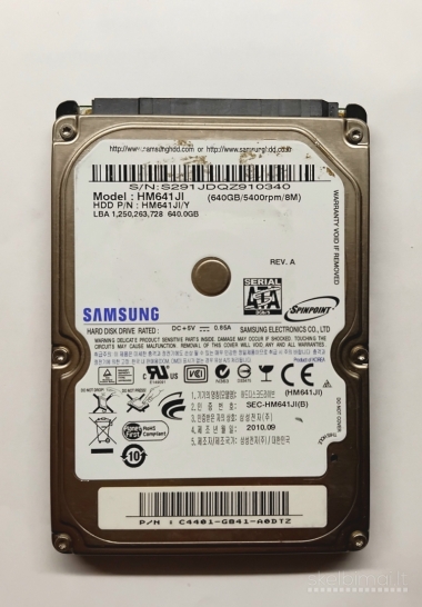 HDD sata 640gb 500gb 320gb geros būklės tested 
