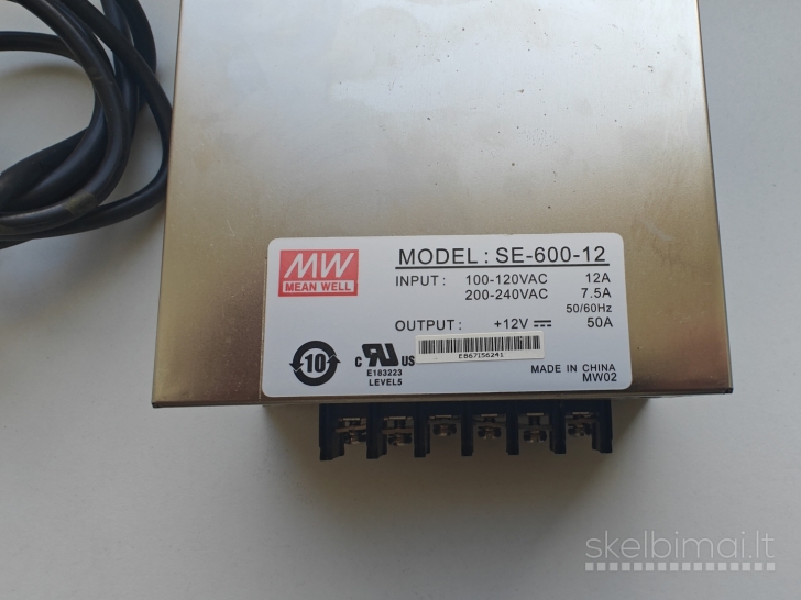 Mean Well Se-600-12 12v 600w maitinimo šaltinis