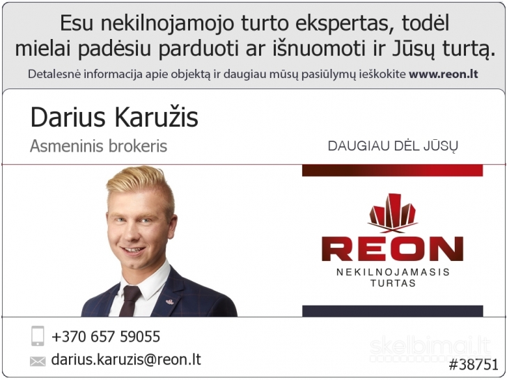 NUOMOJAMAS 3 KAMBARIŲ BUTAS ŽIRMŪNUOSE
