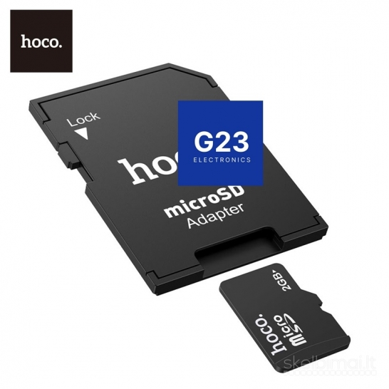 1257 Atminties kortelių adapteris Micro SD į SD Hoco HB22 WWW.G23.LT