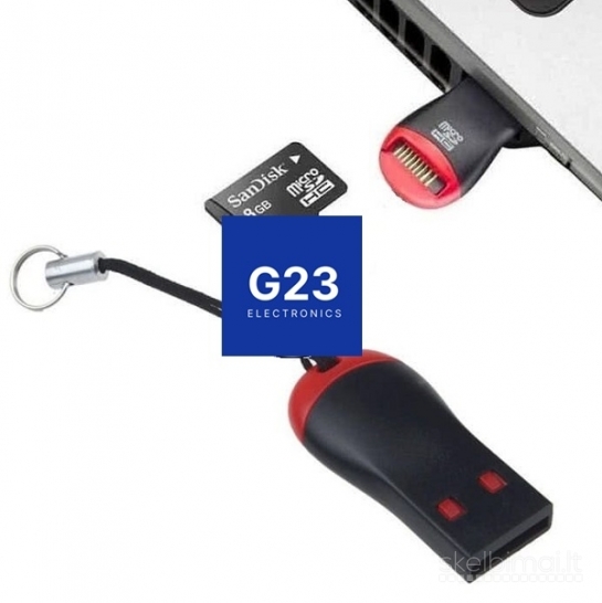 Atminties kortelių adapteris Micro SD į USB 2.0 WWW.G23.LT