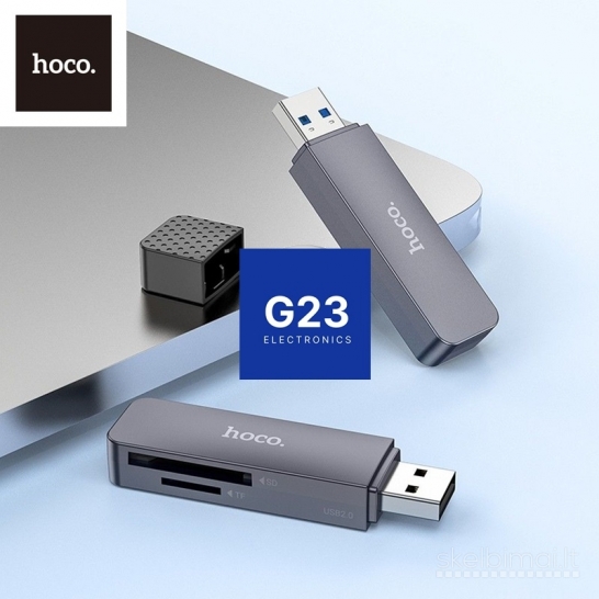 1258 Atminties kortelių skaitytuvas Micro SD ir SD su USB 2.0 jungtimi Hoco HB45