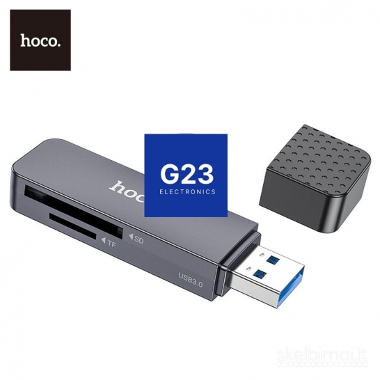1258 Atminties kortelių skaitytuvas Micro SD ir SD su USB 2.0 jungtimi Hoco HB45