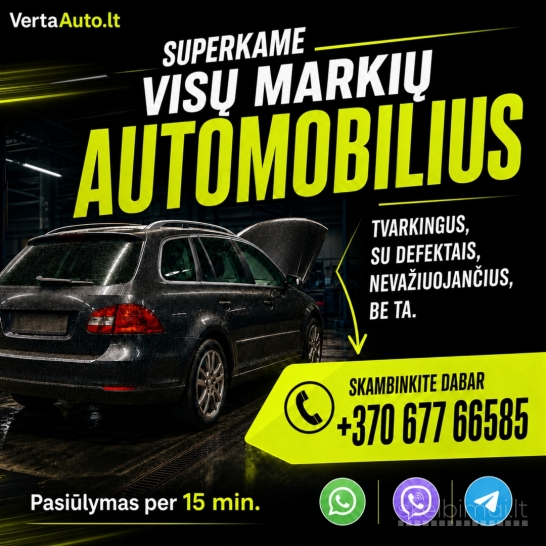 Superkame automobilius visoje Lietuvoje