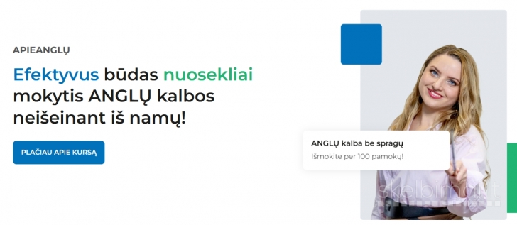 Išmok ANGLŲ kalbą per 100 pamokų!
