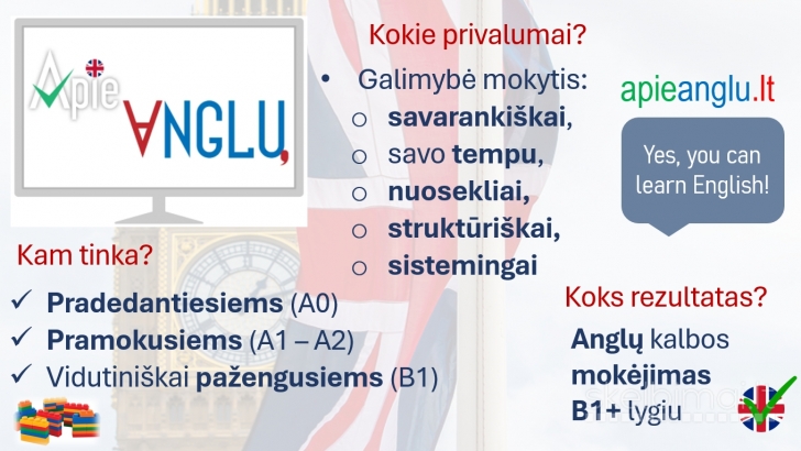 Išmok ANGLŲ kalbą per 100 pamokų!