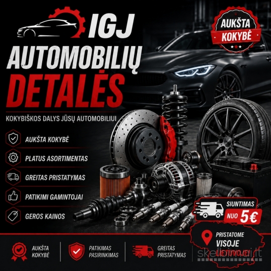 Auto detales pigiau 