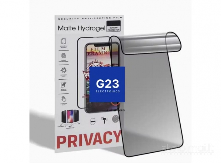 1762 Apsauginis matinis lankstus privatumo stiklas Honor 600 Smart www.g23.lt