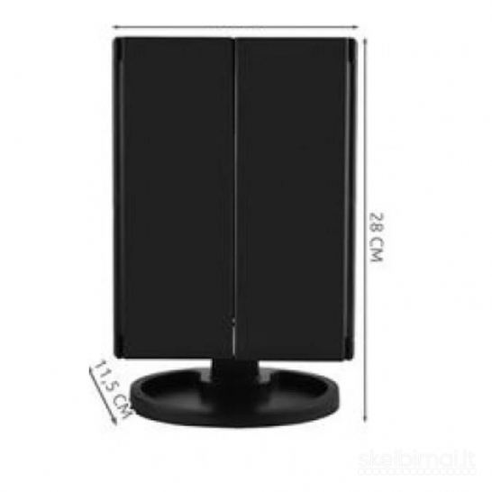 Kosmetinis LED veidrodis L7870 su 2× ir 3× didinimu