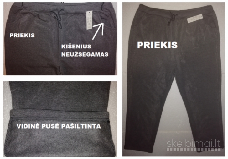 PLAČIOS TRENINGINĖS KELNĖS 5XL - 9XL ŽIEMAI