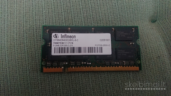 Ivairus senu laptop RAM