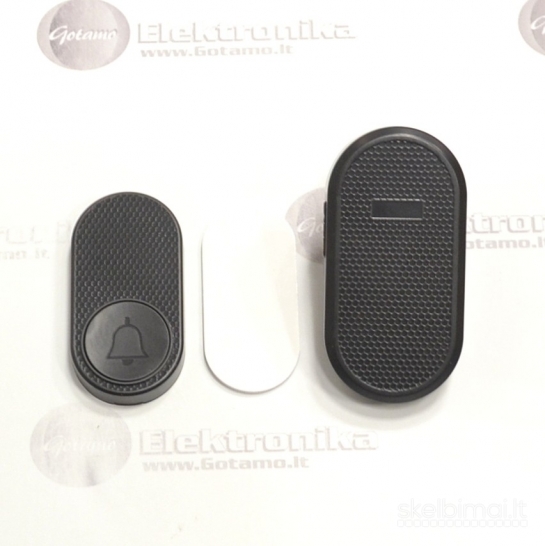 1800 Belaidis durų skambutis Mini juodos spalvos 33 melodijos G23.LT