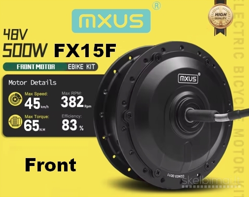 Naujas Priekinis El. Dviračio Variklis Mxus XF15F 500W 48V