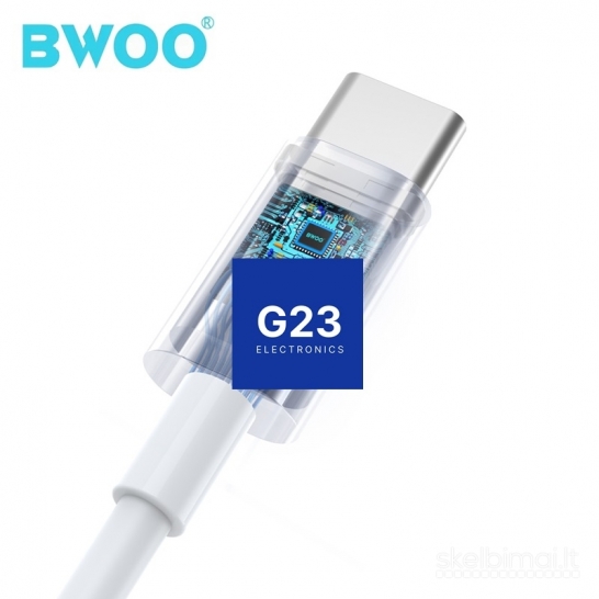 1808 Laidinės Type-C ausinės BWOO su plastikiniais antgaliais WWW.G23.LT