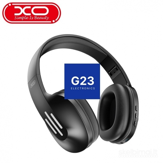 1810 Bluetooth ausinės XO ant ausų sulankstomos juodos spalvos WWW.G23.LT