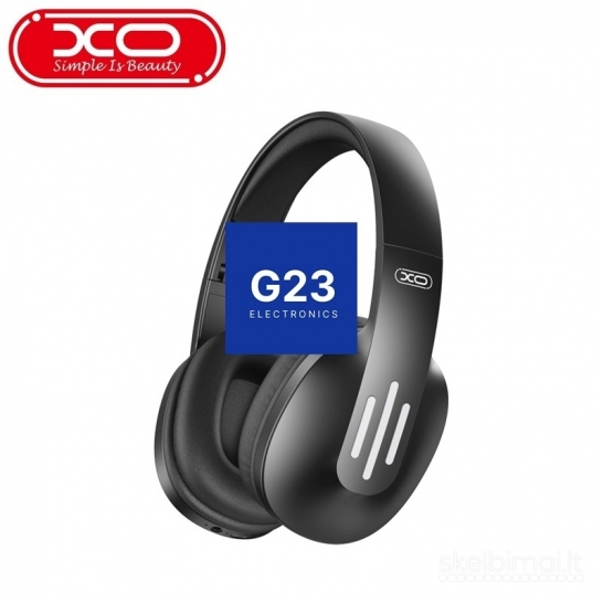 1810 Bluetooth ausinės XO ant ausų sulankstomos juodos spalvos WWW.G23.LT