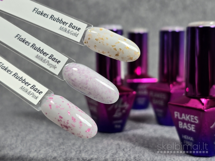 Milky bazė nagams su folijos gabalėliais, 10g