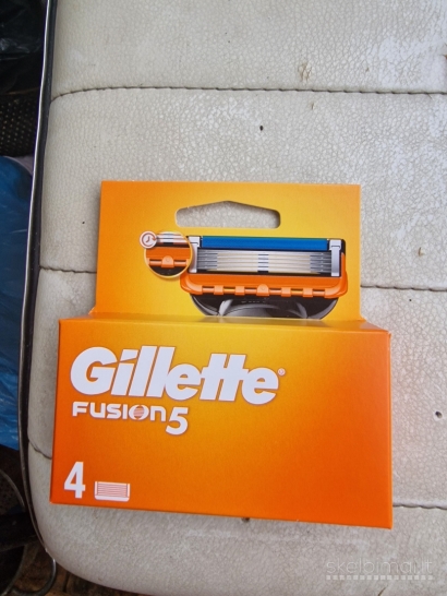 Gillette fusion5 vokiski originalai 1pakuote 4vnt 9eurai